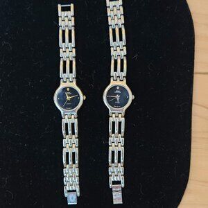 SWISS CHARTER Swiss Movement Quartz x2 Two Wrist Watches 15 cm wrist Stainless